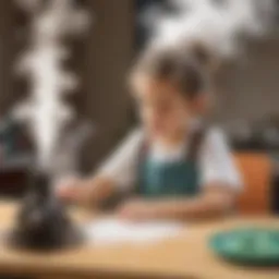 Preschooler engaging in a Steam lesson plan activity