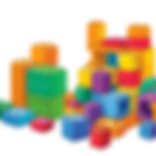 Colorful building blocks fostering creativity and engineering skills