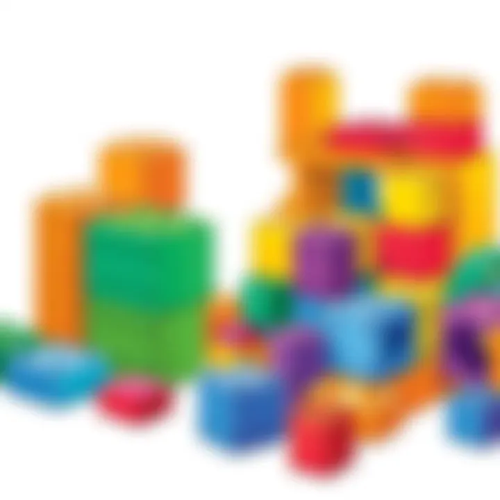 Colorful building blocks fostering creativity and engineering skills