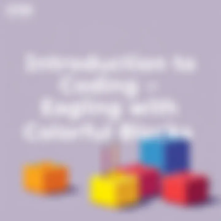 Colorful coding blocks used for teaching programming concepts