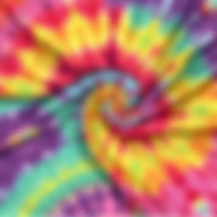 Synthetic blend fabrics with eye-catching tie dye designs