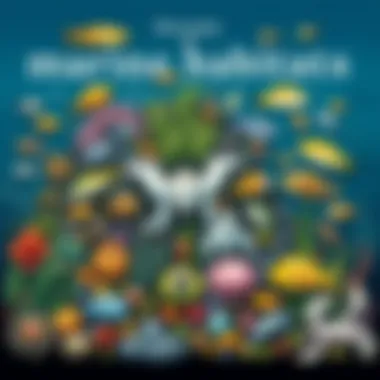 Diversity of Marine Habitats A diverse marine ecosystem showcasing various species