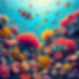 The Colorful World of Coral Reefs Vibrant coral reef teeming with life