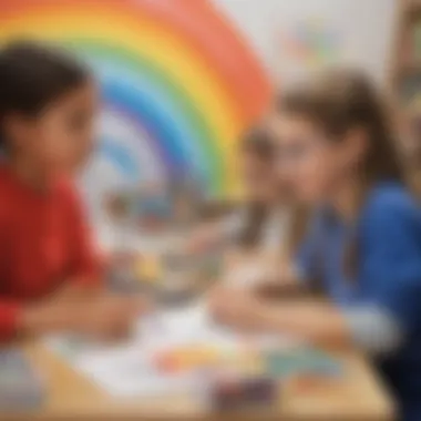 Children engaged in a creative art session