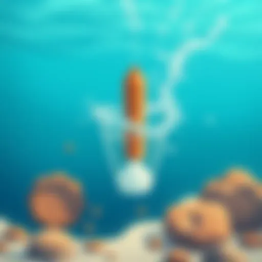 Visual representation of buoyancy principles in salt water