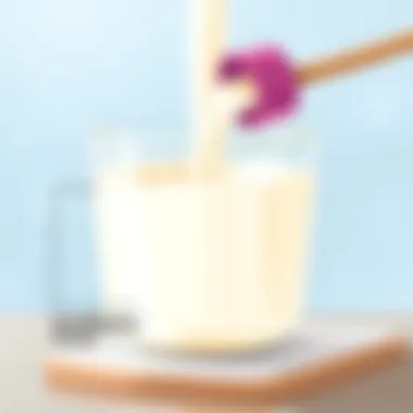 Visual representation of emulsification in milk