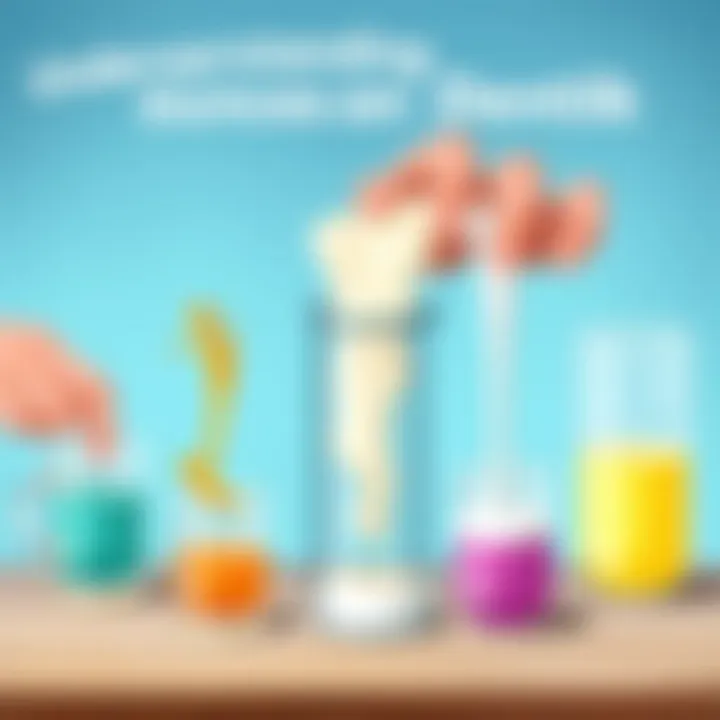 Demonstration of milk density using various liquids