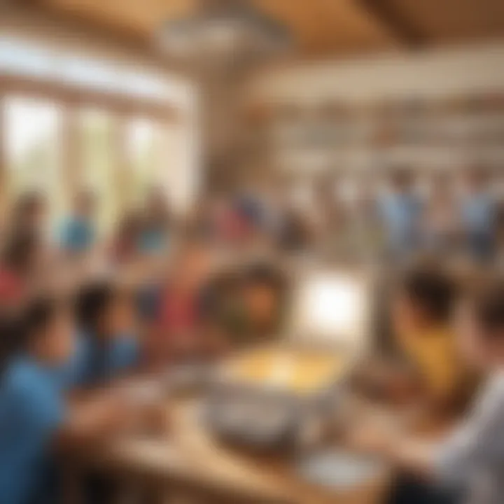 A classroom setting where students engage with a small solar oven, illustrating its educational value.