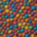 A vibrant array of colorful play dough in various shapes and sizes