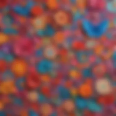Colorful paper crafts made from recycled materials