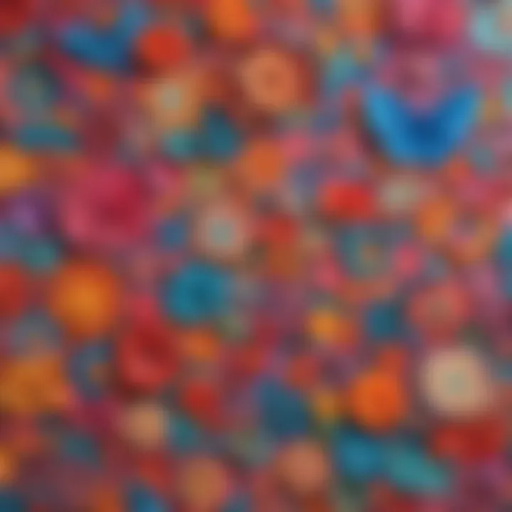 Colorful paper crafts made from recycled materials
