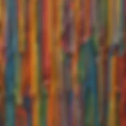 Colorful rubber bands arranged on a peg board