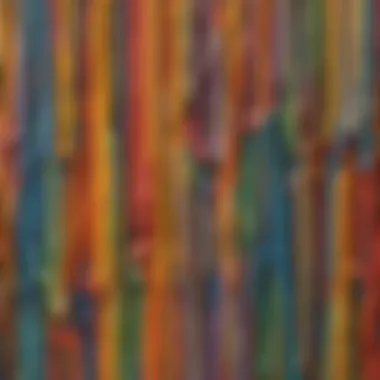 Colorful rubber bands arranged on a peg board