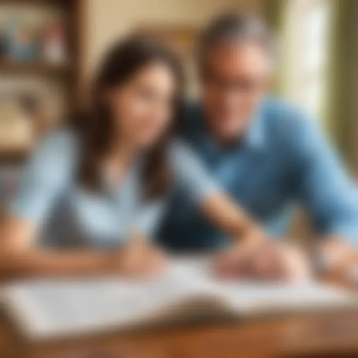 Parents reviewing homeschool curriculum options