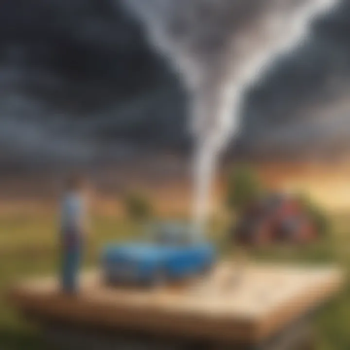 Illustration of a mini tornado experiment