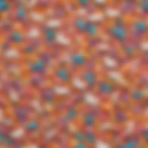 A vibrant assortment of unicorn snacks showcasing a rainbow of colors and textures.