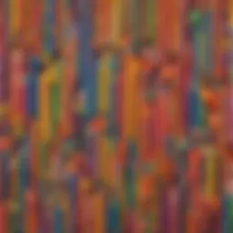 Colorful assortment of lollipop sticks displayed creatively