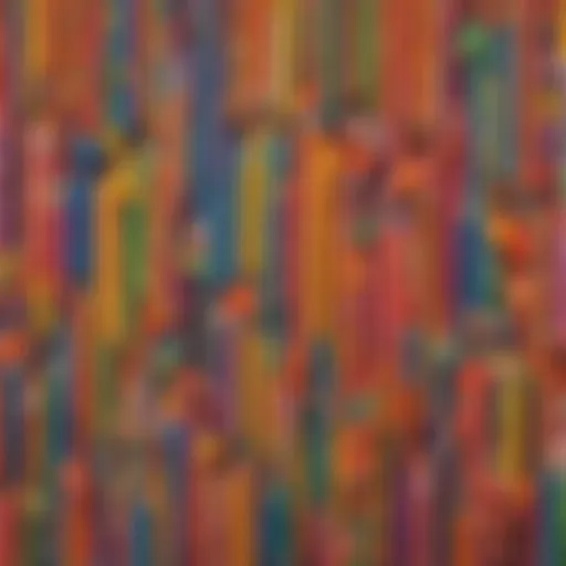 Colorful assortment of lollipop sticks displayed creatively