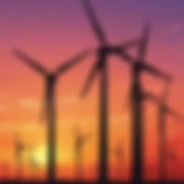 Wind Turbines at Sunset