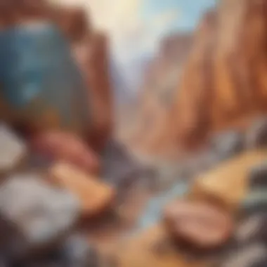 Geological wonders blending with artistic expressions