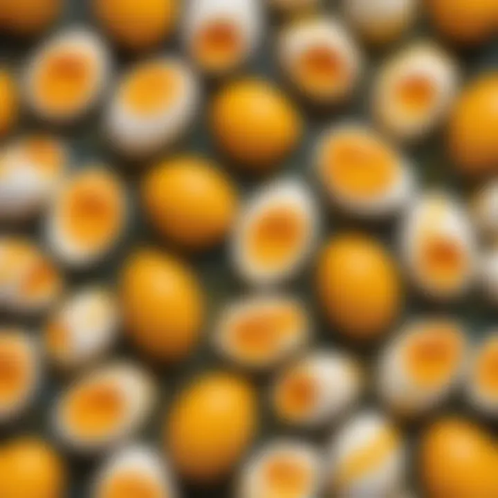 Artistic portrayal of the mysterious phenomenon of egg yolk slime-filled eggs