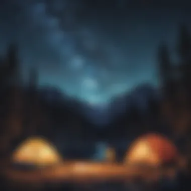 A mesmerizing star-filled night sky above a campsite