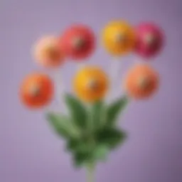 Exquisite floral-inspired long stem lollipop