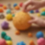 Innovative play techniques with small playdough