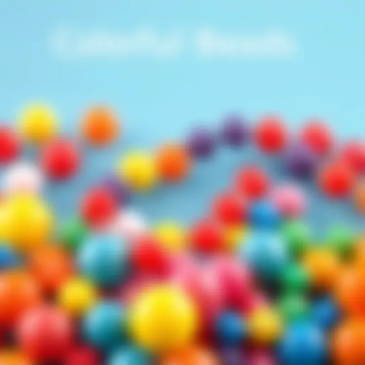 Colorful beads for threading activities