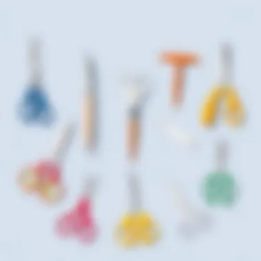 Various scissors for cutting practice