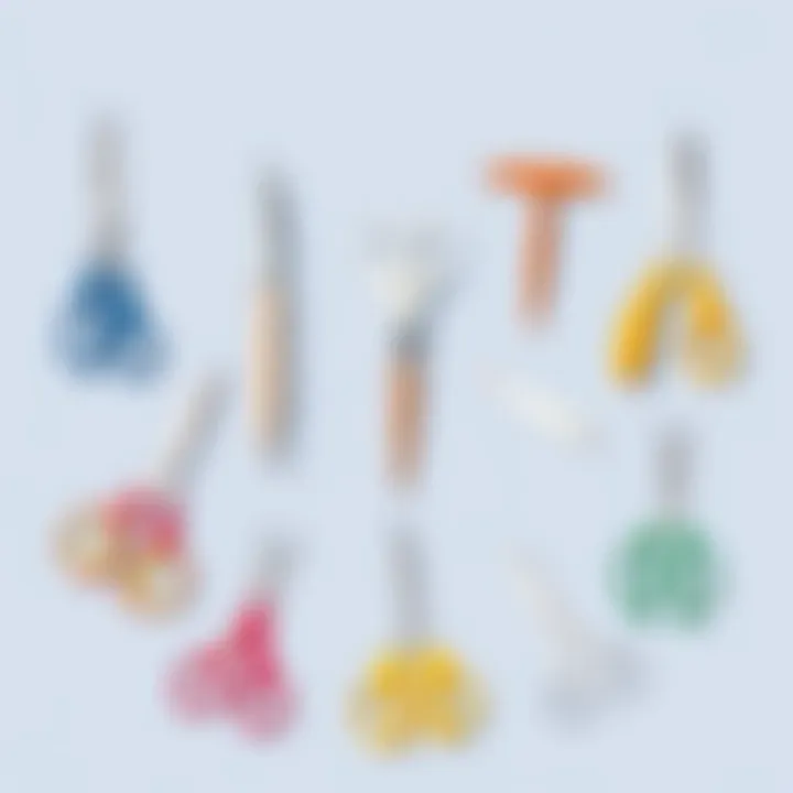 Various scissors for cutting practice