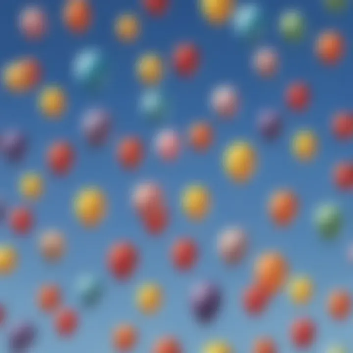 Balloons Floating Mid-Air