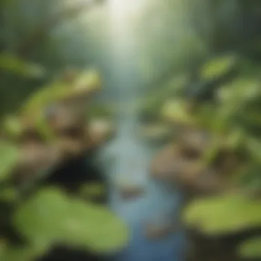 Artistic Representation of Frogs Creative art project depicting frogs and their environments