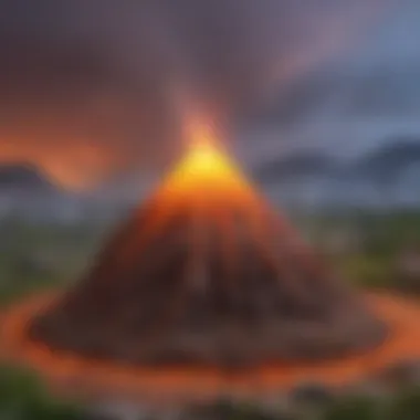 Dynamic Mini Volcano Eruption Display Miniature Volcano Eruption Experiment