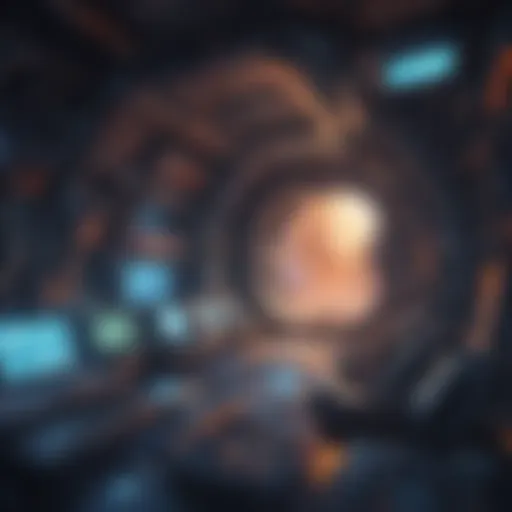 Abstract futuristic digital world concept