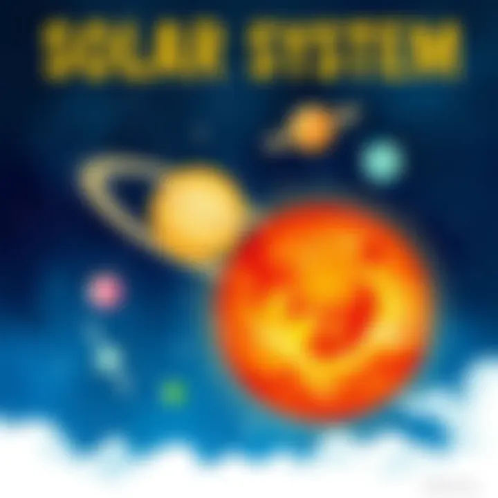 Colorful Solar System Educational Poster A colorful educational poster of the solar system