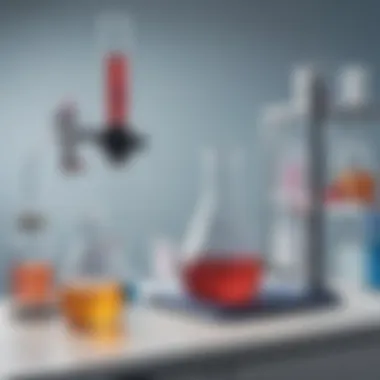 Laboratory Glassware with NaOH Solution