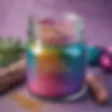 A beautifully crafted glitter calm jar filled with vibrant colors