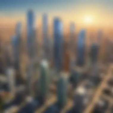 City Skyscrapers Under Solar Power on Earth Day Global Impact of Earth Day: City Skyscrapers Under Solar Power