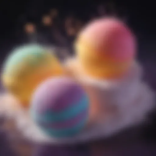 Glowing Bath Bombs in Motion