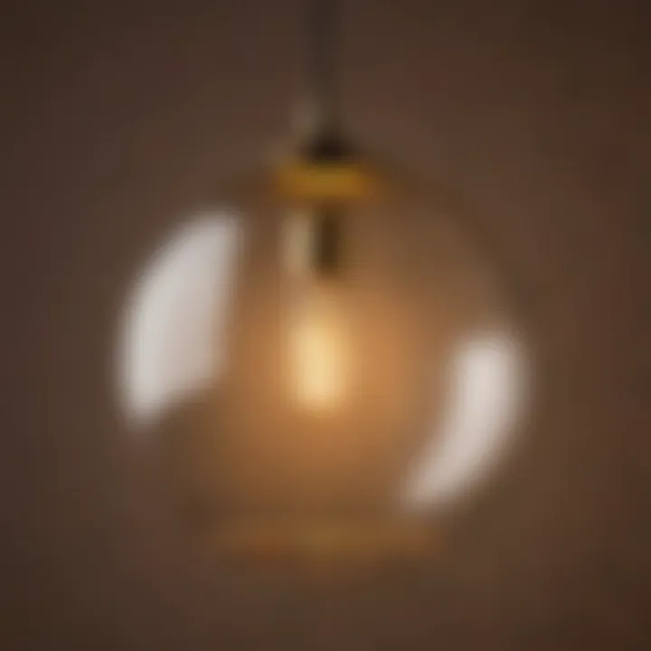 Glowing Globe Pendant Light Casting a Soft Ambient Glow