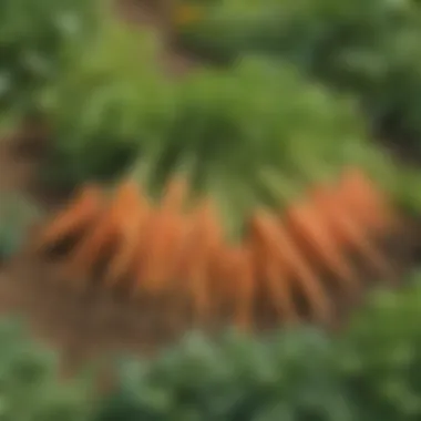 A vibrant carrot garden flourishing