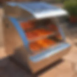 A solar oven showcasing its design and functionality.