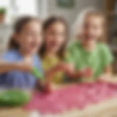 Children enjoying slime play