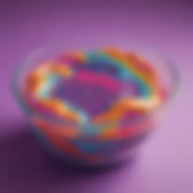 Vibrant Slime Creation Colorful slime in a bowl