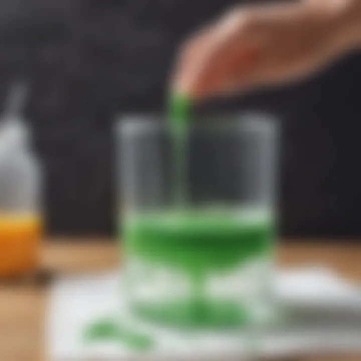 Science experiment with slime