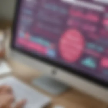 Market research analytics displayed on a computer screen.