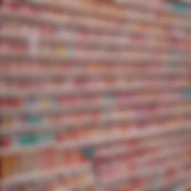 A beautifully arranged display of lip balm products for retail.