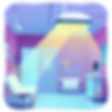 Visual representation of UV light in healthcare settings