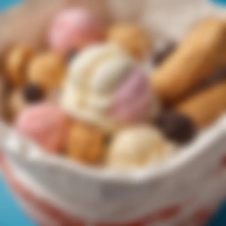 Close-up of ingredients used for ice cream in a bag